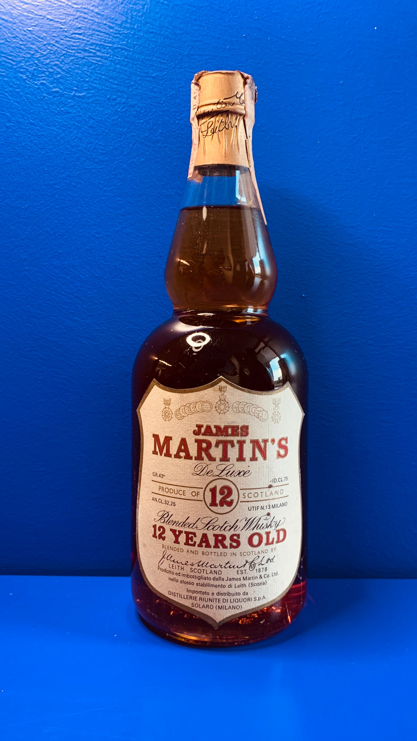 JAMES MARTIN’S 12 YEARS OLD DE LUXE BLENDED SCOTCH WHISKY