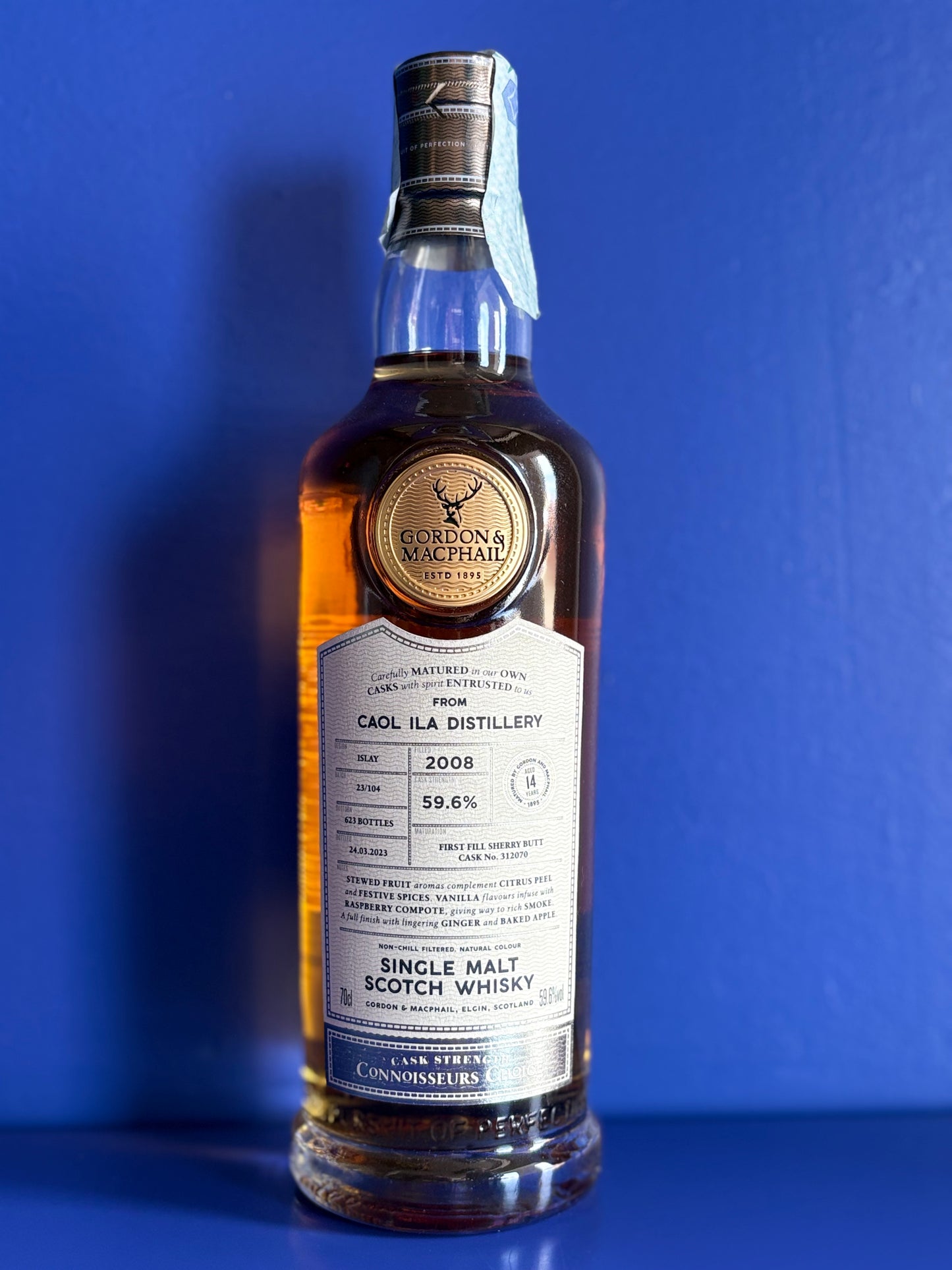 GORDON & MACPHAIL "CASK STRENGTH CONNOISSEUR CHOICE" CAOL ILA 14 YO