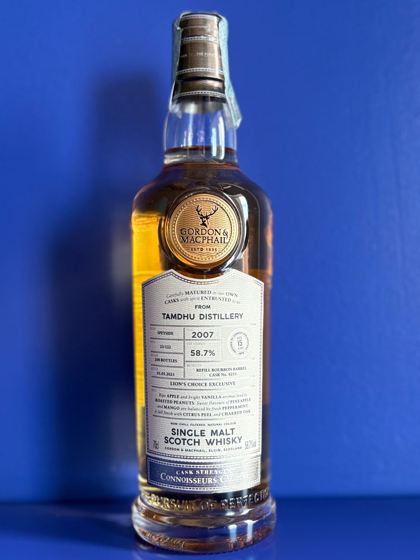 GORDON & MACPHAIL "CASK STRENGTH CONNOISSEUR CHOICE" TAMDHU 15 YO