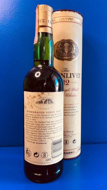 THE GLENLIVET 12 yo VINTAGE BOTTLE