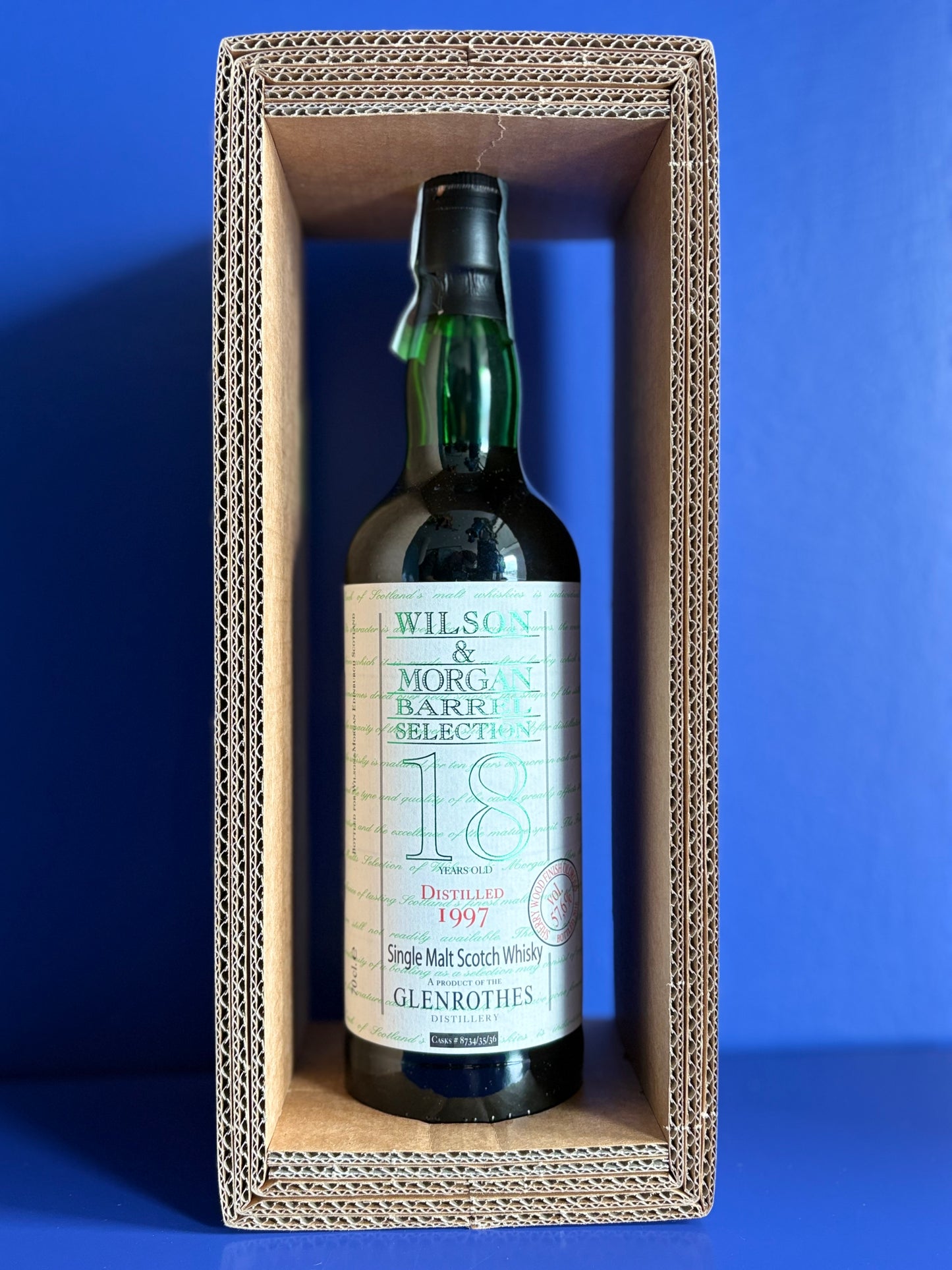 WILSON & MORGAN BARREL SELECTION GLENROTHES 1997 18 YO