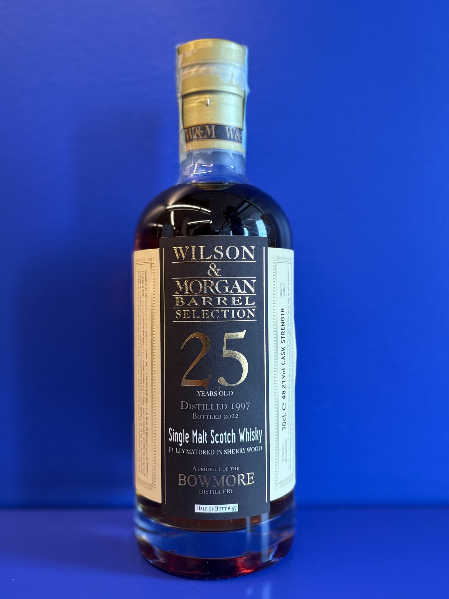 WILSON & MORGAN BARREL SELECTION BOWMORE 1997 25 YO