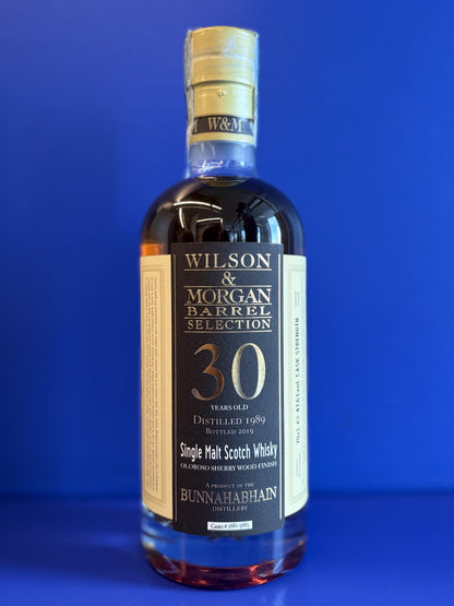 WILSON & MORGAN BARREL SELECTION BUNNAHABHAIN  1989 30 YO